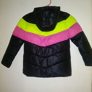 Nike Kids Puffer Jacket - Black, Pink, Lime